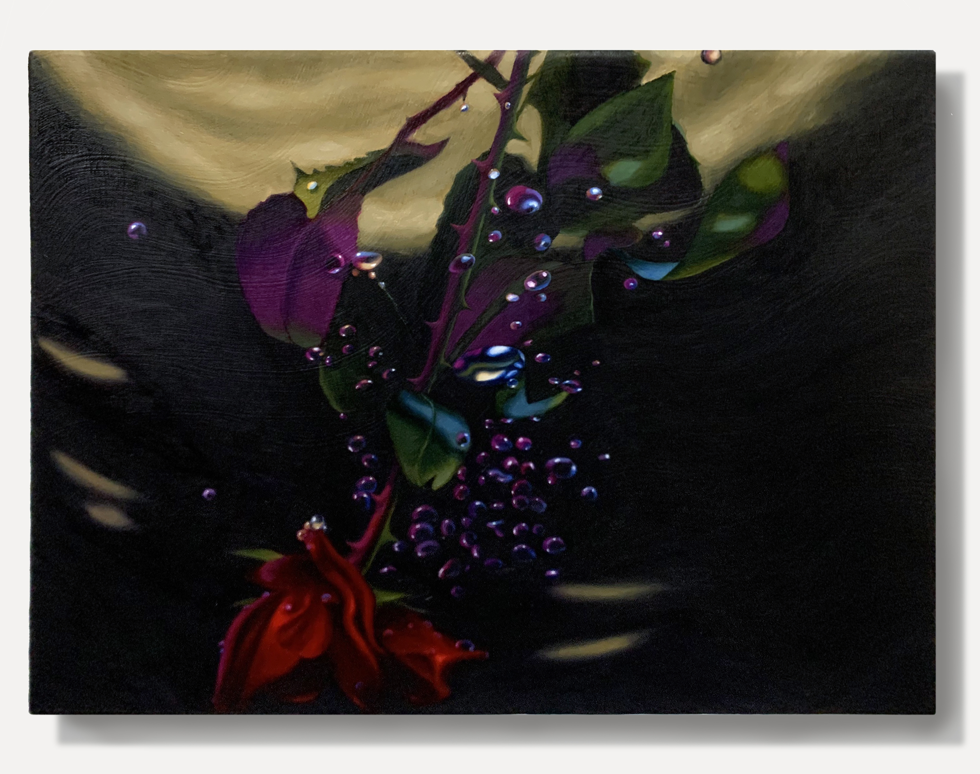 The Plunge, 14x18, 2022 <br>oil on canvas<br><br>"Everyone can do things to slow climate change but it’s a collective effort. Inspire kids to do anything from policy, activism, to science. We all have different knowledge. Individual actions matter. Here on the Outer Banks, there are so many inspiring stories of women participating in conservation action. That’s how the Buxton Woods were saved. That’s how Jockey’s Ridge was saved."<br>(Research Associate Professor at the Coastal Studies Institute and UNC Chapel Hill Lindsay Dubbs, Interview. Conducted by Holly Overton, 15 Sept. 2021).